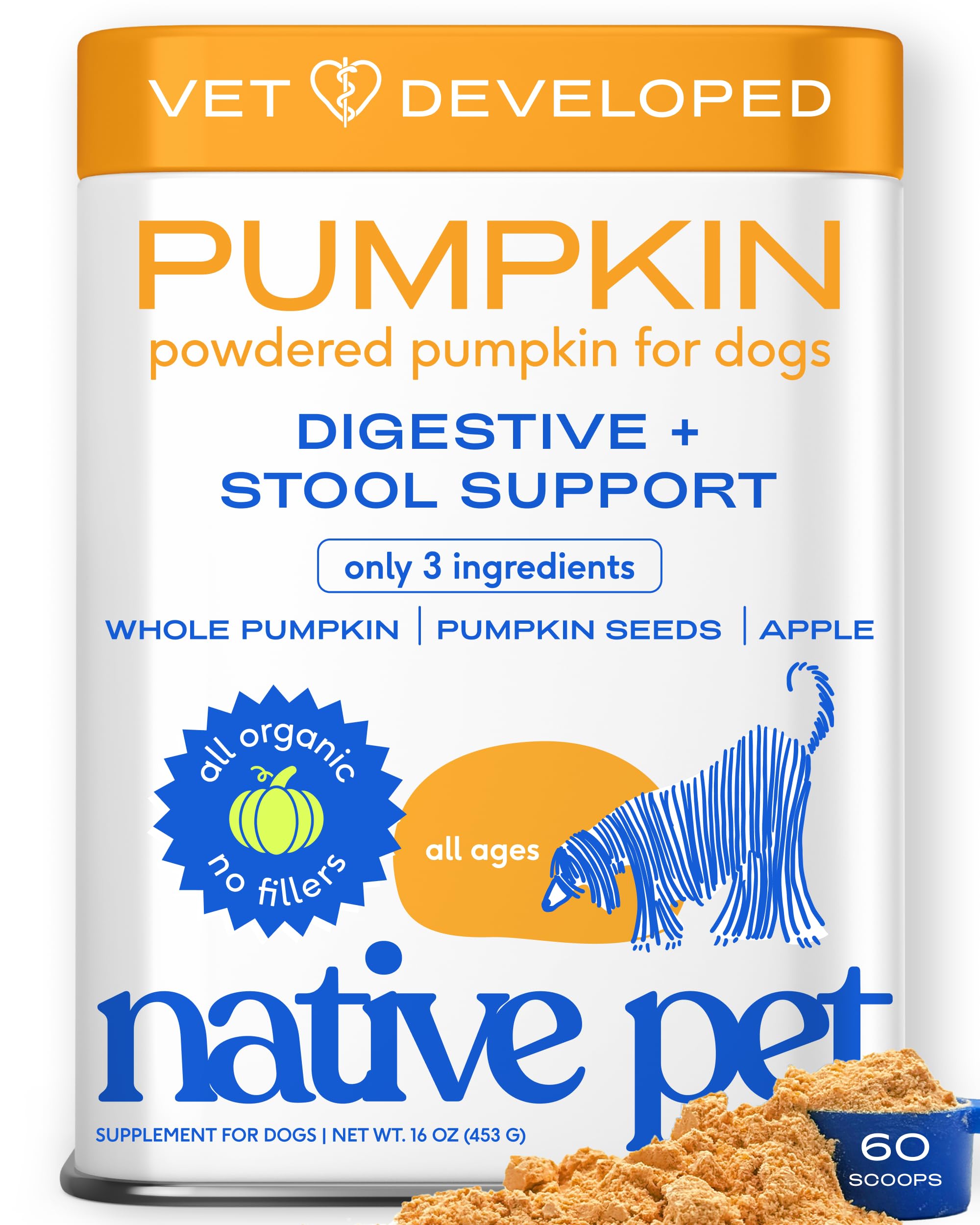 Amazon.com : Native Pet Pumpkin for Dogs - Organic Dog Food Topper